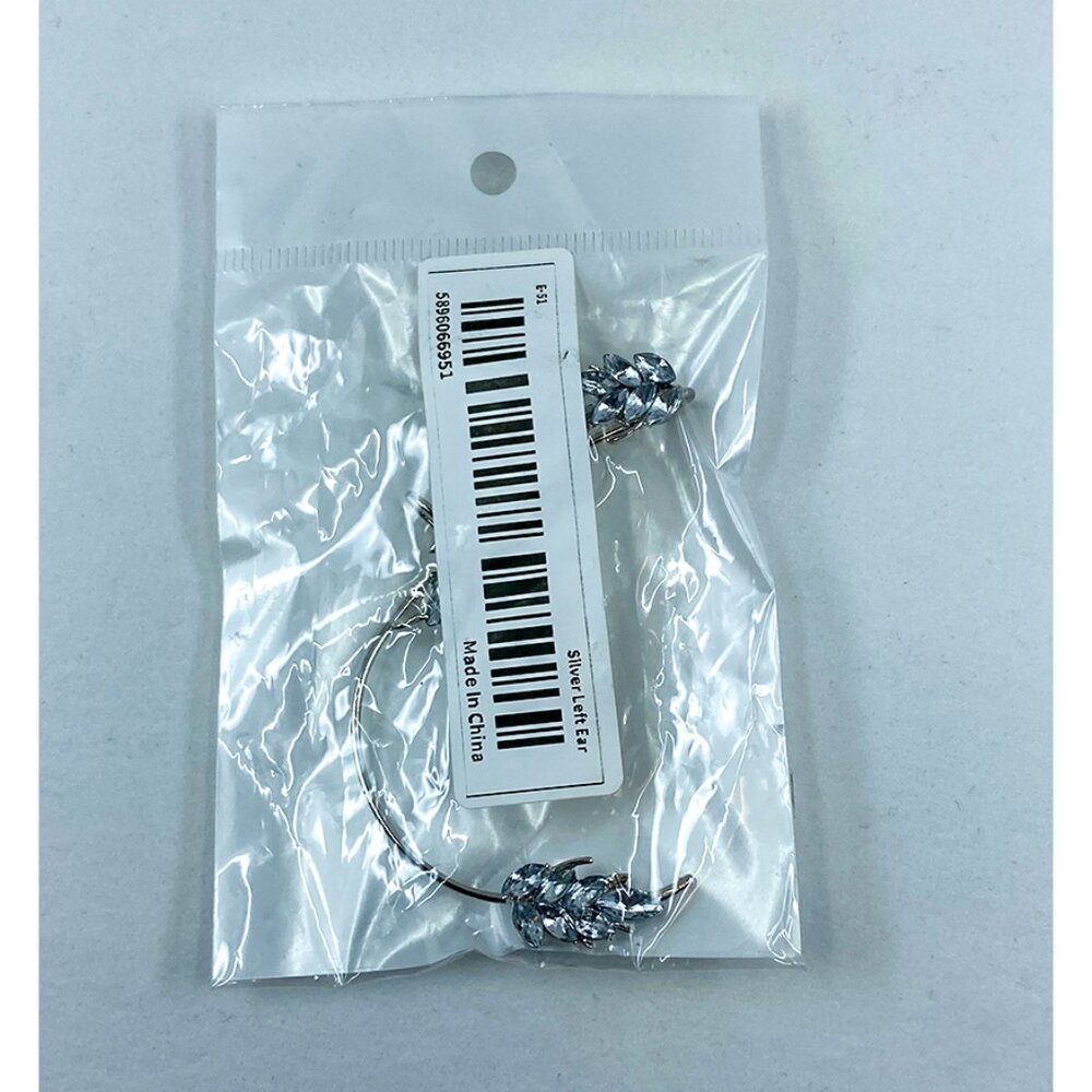 🔵 Left Ear Cubic Zirconia Climber Ear Cuff Crawler NWT - Picture 5 of 5